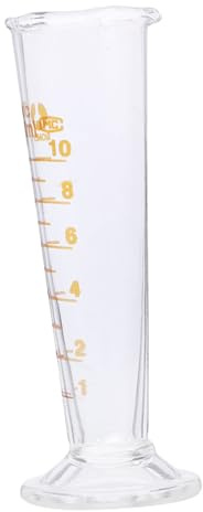 ULTECHNOVO Tasse à Mesurer Triangulaire 10 Ml En Verre Graduation Claire, Outil De Laboratoire Polyvalent Pour Mesures Précises, Compact Et Adapté La Cuisine Et Laboratoire
