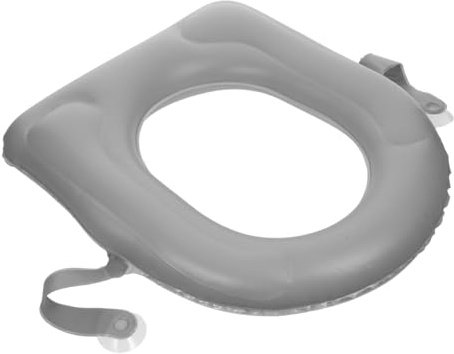 SHERCHPRY Aufblasbares Toilettensitzkissen PVC mit Saugnäpfen Ergonomisches Tragbares Sitzstützkissen für Senioren Rutschfestes Leichtes Komfortpolster für Toilette Camping und Reisen