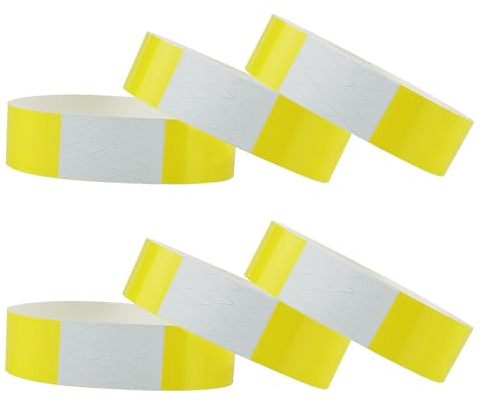 Pack of 100 Entrance Wristbands, Waterproof Secure Bands, Entrance Bands for Control and Safety at Events and Events