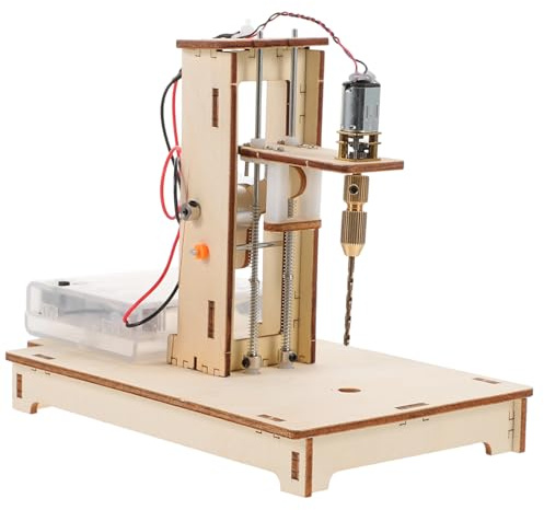 HOMSFOU Mini perceuse de bureau à faire soi-même - Banc stable - Léger - Travail du bois - Projets scientifiques pour les amateurs et l'utilisation éducative
