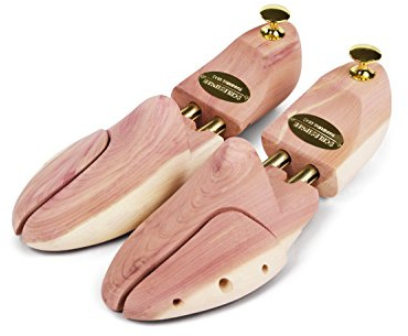 Schlesinger - 8 Paar Premium Schuhspanner aus edlem Zedernholz für Herrenschuhe. Modell Kaiser. Größe 39/40. Gold Knauf.