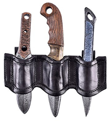 Epic Armoury Schurkenwurfdolchhalter Gürtelhalter für Dolch LARP Gauneretui Dieb (Schwarz)