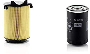 Original MANN-FILTER Luftffilter C 14 130 – Für PKW & Ölfilter W 719/30 – Für PKW und Nutzfahrzeuge