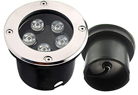 WZYJLyds Basso voltaggio faretto da esterno ad incasso IP68 faretti da incasso a pavimento ip67 AC/DC 24V per esterni, giardini, intorno alla piscina(Cold white light,3W)
