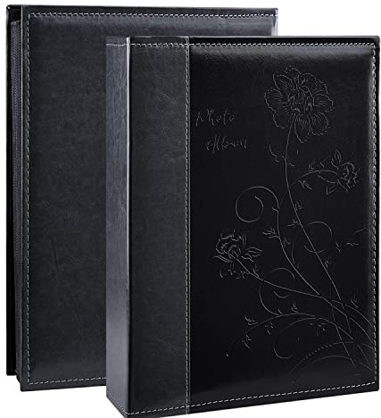 Artmag Photo Album 4x6 300 Photos, Extra Large Capacity Leather Cover Wedding Family Photo Albums Holds 300 Horizontal 4x6 Photos(Black)