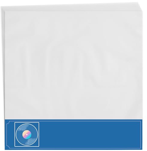 100 Buste interne antistatiche per dischi in vinile LP (12 pollici/30 cm, quadrate, traslucide), coperture protettive in plastica per dischi di album per la conservazione di Claev