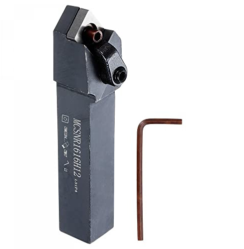 sourcing map Indexable CNC Lathe Turning Tool Holder, 45° MCSNR1616H12 5/8 Shank 40CrMo-42CrMo Steel Carbide Turning Tool Holder for Turning Grooving Threading
