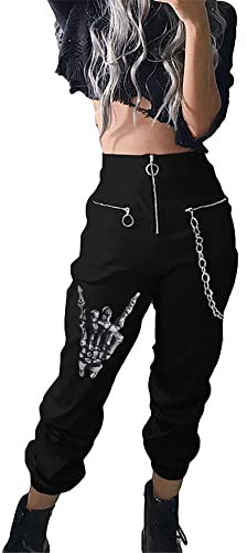 Gothic Plus Size Cargo Goth Emo Y2K Steam Punk Clothes - Women's Gothic Clothing Aesthetic Pants Motorcycle Shorts