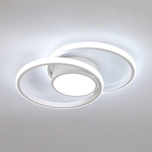 Comely - Plafoniere LED rotonda da Soffitto 42W, 4800LM, con design Moderno. Luce bianca fredda 6500K, adatta ad soggiorno, cucina, bagno, camera da Letto o corridoio. 40cm,Bianco