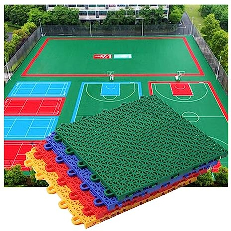 Tapis Caillebotis en Caoutchouc Carreaux de Sol modulaires à emboîtement de 25 cm, terrasse, Piscine, sous-sols, salles de Sport, revêtement de Sol de Garage, Facile à Installer (Color : Grey-1, Siz