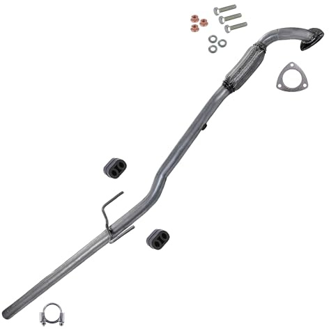 ATEC Germany 1x Abgasrohr Hosenrohr vorne Vorderrohr, 2x Anschlagpuffer, 1x Bügelschelle mit Zubehör KOMPATIBEL MIT - OPEL VECTRA C (Z02), VECTRA C CC (Z02)