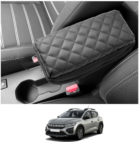 CDEFG Compatibile con Dacia Sandero 3 / Sandero Stepway III 2021-2024 Copertura per Bracciolo Coperchio di Protezione della Scatola Console Centrale Guscio del bracciolo della Antigraffio Accessori