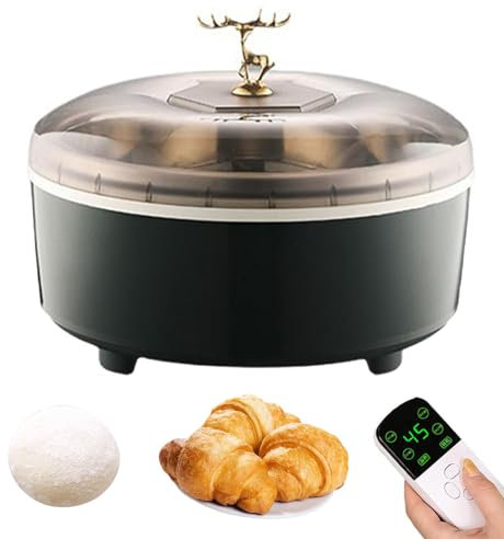 QUTBAG Máquina Comercial para fermentación de Masa, Caja de fermentación de Pan de 5 litros con Revestimiento de Acero Inoxidable 304 de Grado alimenticio, Temperatura Ajustable de 30 a 65 °C Green