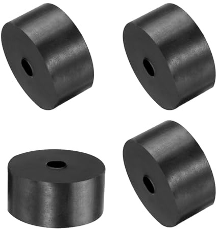 QUARKZMAN 4Pcs Entretoises en Caoutchouc de 40mm de Diamètre Extérieur, 8mm de Diamètre Intérieur, 20mm de Hauteur, Rondes, Anti-Vibrations, Rondelles en Caoutchouc Épaisses