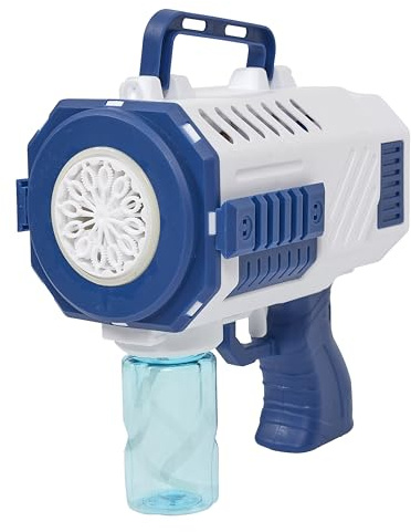 MISTER GADGET, MG3571, Pistola a Bolle, Pistola A Bolle, Colori Nero e Bianco, Divertimento per Bambini e Adulti, Ideale per Feste ed Eventi, per Creare Bolle di Sapone