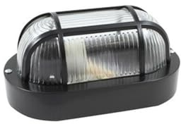 Brightium Aplique Ovalado de Plástico Negro 60W, ideal para iluminación decorativa en interiores y exteriores.