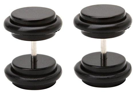 CVZJ 2pcs 18G (1.2mm) Ear Studs 00G (10mm) Acrylic Fake Ear Plug Taper Stretcher