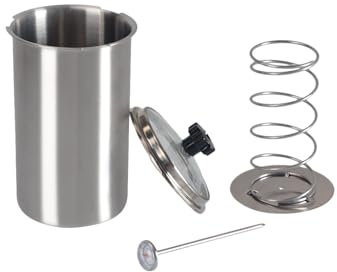 Les-Theresa Ham Maker, Pressa Prosciutto Pressa per Prosciutto, in Acciaio Inox, con Termometro, Fino a 1 kg di Carne alla Volta, Adatto alla Preparazione di Salumi di Tutti i Gusti