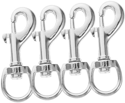 ORFOFE 4pcs Heavy Duty Swivel Snap Clips Flagpole Hooks Flag Attachment Hardware Flagpole Parts Eye Bolt Clips for House Flag Pole