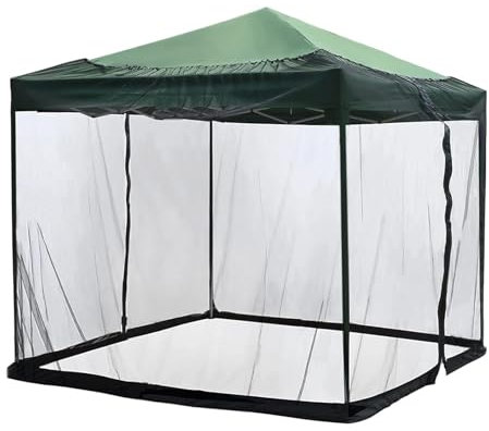 3 x 3 m Moskitonetz Pavillon Fliegengitter für Terrassenschirme, Schirmnetz für Sonnenschirme Pavillonnetz für Terrassenzelte, Quadratischer Sonnenschirm für Outdoor Garten Hof Patio Camping