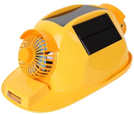 Barturry Hardhut Doppel -Lüfterhelm mit Leichter Solarsicherheit Helm Solar Doppel -Fanhelmet -Sicherheitshelm ABS Dicker für Bauhäuser Improvement Helm Hut Sicherheitshelm