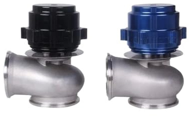 60mm V banda V60 Flange Turbo Wastegate Compatibile con YX00675(Black)