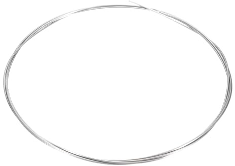 sourcing map Titandraht, 3 m x 2 mm, 12 Gauge, TA2, reines Titan, weich, rund, Metall-Basteldraht für Schmuckherstellung, Basteln, Löten, elektrische Leistung (silberfarben)