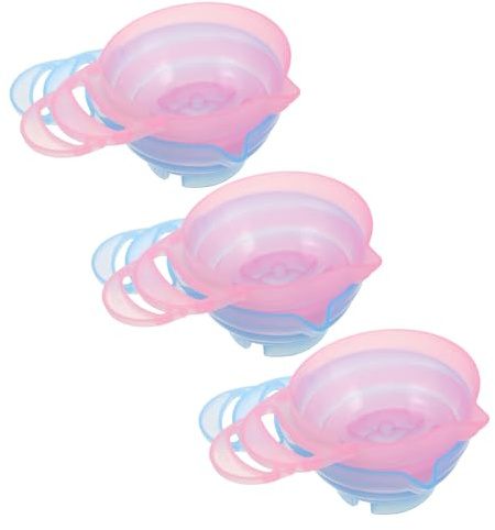 PENIKOKO 6 Piezas Tazón para Mezclar Tinte de Cabello Abs Resistente al Calor de Cuencos de Salón Colores Candy Reutilizables Capacidad Generosa para Peluquería Profesional y Uso Doméstico
