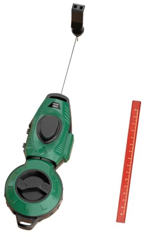 Tiza de Carpintero,Herramienta Automática de Acción Rápida Retráctil con Marcador | Herramienta Portátil para Trazar Líneas | Para carpintero, reformas del hogar, obra, tejados, paneles de yeso y traz