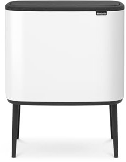Brabantia Cubo de Basura, 36 litros, Blanco, 36 litros