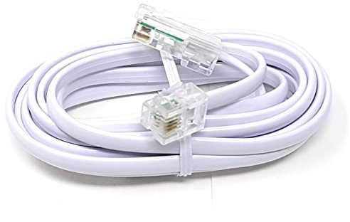Maincore 3m long White RJ11 to RJ45 / ADSL Modem, Broadband Data 4 wire Flat Cable Lead (Available in 1m, 2m, 3m, 5m, 10m, 15m, 20m)