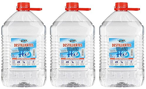 VECARO Destilliertes Wasser 15 Liter 3 Kanister zu je 5 Liter