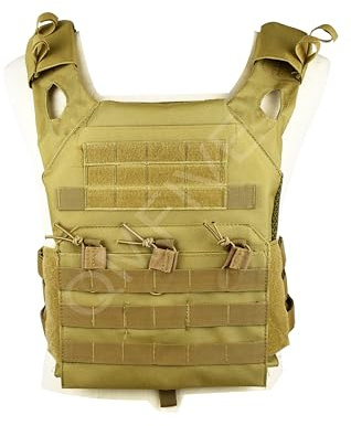 QMFIVE Airsoft väst, tallrikshållare, JPC taktisk stridsväst militär krigsspel molle plattbärare utomhus uniform stridsutrustning
