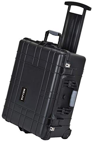 MEIJIA Valise pour caméra Professionnelle, étanche à l'eau et à la poussière IP67, capacité de 72L, avec Insert en Mousse Personnalisable, Noire,24,64 x 19,3 x 13,78