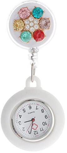 UKCOCO Krankenschwesteruhr mit Clip Schwesternuhr Armbanduhr Pflegeuhr Fob Uhr Arzt Taschenuhr Personalisierte Brosche Ansteckuhren für Pflege Damen Schwestern