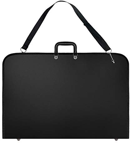 Jewecutger Black Art Portfolio Case Artist - Funda de transporte con correa para el hombro (19 x 14.7 x 1.5 pulgadas)
