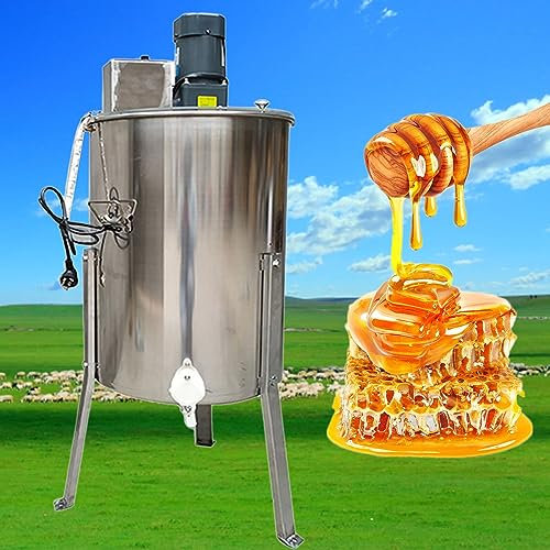 ANXYYDS Honigschleuder, Bienenhonigschleuder, elektrischer Wabenschleuder, 2/3/4, Zwei Rahmen, Edelstahl, Imkereizubehör,4frame
