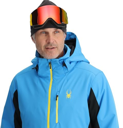 Spyder Men's Vertex Insulated Ski Jacket, Aether Blue 2, Medium