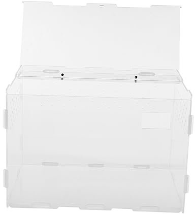 BUGUUYO Reptilien-futterbox Transparente Box Reptilien-zuchtbox Klarer Lebensraum Fütterungsbox Für Kleintiere Spinnen Frösche Schildkröten Kornnattern