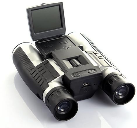 CBBZXUEWIT Binocolo con Fotocamera Digitale, telescopio da Esterno ad Alta Definizione 12X32 con Display LCD da 2 Pollici, binocolo Multifunzionale con Registrazione Video
