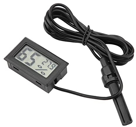 Eingebettetes Mini-LCD-Thermometer, Hygrometer, Luftfeuchtigkeits- und Temperaturmonitor mit Externen Sondenthermometern und Wetterinstrumenten