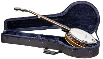 Crossrock Funda de Espuma Ligera para resonador de 5 Cuerdas y Banjo Gibson Tenor, con Correas Desmontables, Compartimento para Accesorios y Bolsillo Externo, Gris Oscuro (CRP200BJDG)