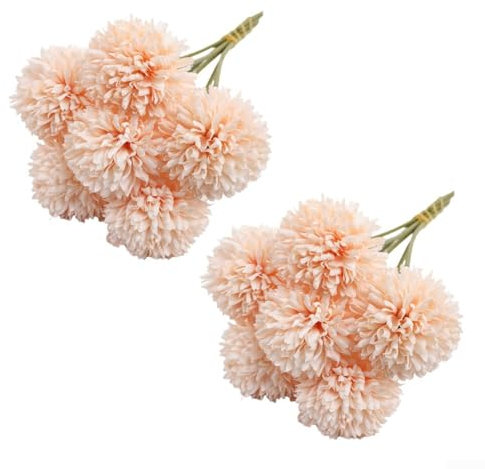 UTTASU Künstliche Chrysanthemen-Kugeln, realistischer Seidenstrauß für Heimdekoration, Hochzeit, Party, Tafelaufsatz, Arrangements, Grün, Weiß, Blau, Rot, Rosa, Lila, 12 Stück