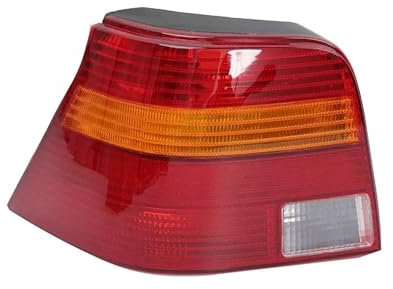 Generisch Rücklicht Rückleuchten Für VW Für Golf 4 1998-2008 Rücklicht Hinten Warnung Bremslicht Blinker Auto Rücklicht Lampe Gehäuse Auto Zubehör(Yellow Left)