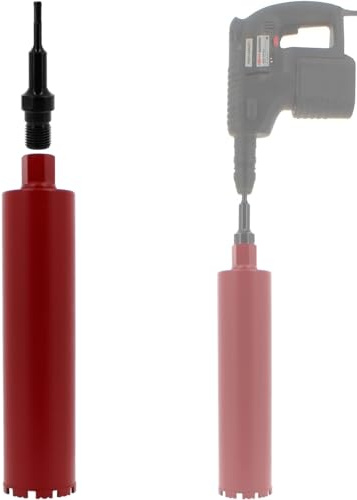 Couronne diamant Ø 102 mm avec adaptateur perceuse et perforateur SDS-plus