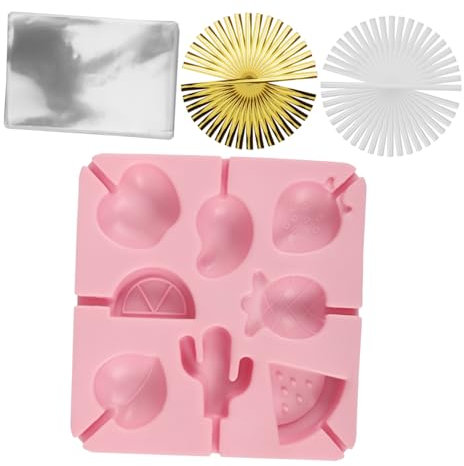 GRIRIW 1ensemble Moule à Sucettes Silicone avec Bagues Bâtonnets Et Sachets pour Complet pour Sucettes Artisanales