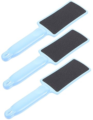 CALLARON Fußraspelwerkzeug mit Nagelschaber 3 Stück Doppelseitig Ergonomisches Kunststoff Design Leicht und Tragbar für Fußpflege zu Hause und Unterwegs