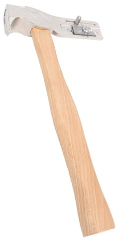 Magnetic Roofing Hammer, Multifunctional Magnet Roofing Hatchet, Carbon Steel Shingling Hammer with Wooden Handle for Roof Construction Repair