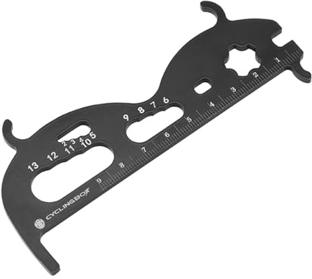 Screw Gauge - Double Sided Bolt Gauge, Screw Thread Gauge Pitch | Bicycle Chain Measuring Ruler Measuring Tool | Gauges for Measuring Screw Size | For Projects, Workshop, Work, Mechani