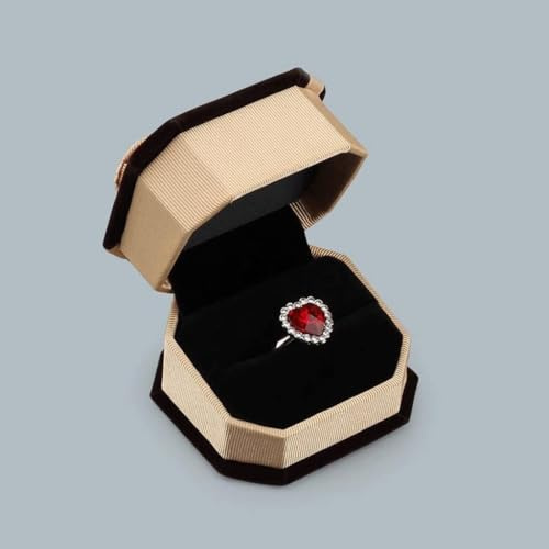 LXLHWN Jewelry Box Packing Bags for Women Beads Rings Earrings Bracelets Necklaces Sets Boxes Velvet Display Jewelry Gift(Black,5.8 * 6.5 * 4.5cm)